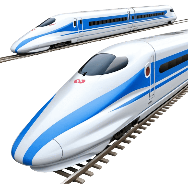 High-Speed Train (Shinkansen) - JR East (Model Year: 2021) (Iconic colour: White with blue) emoji