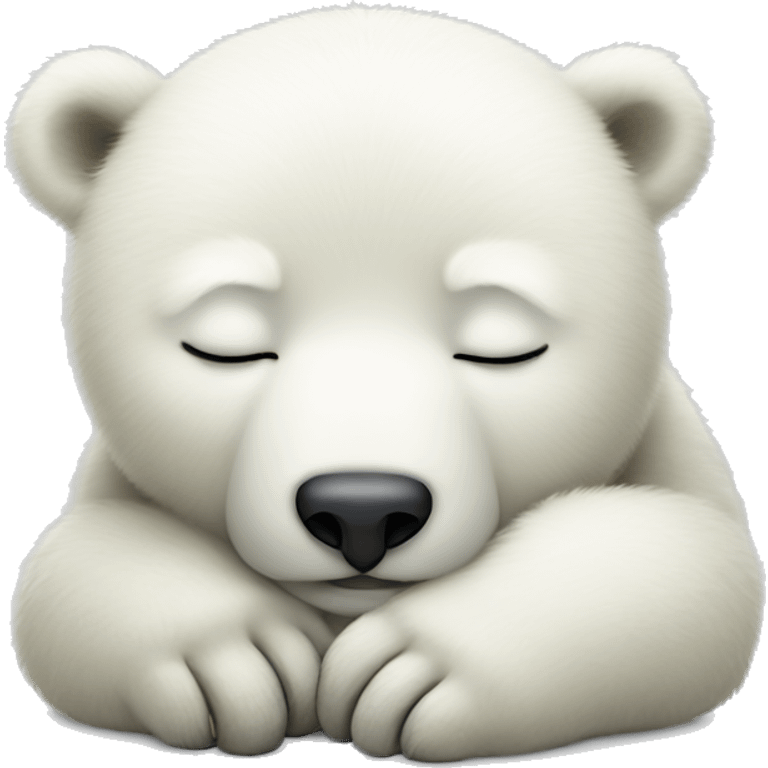 Baby polarbear sleeping emoji