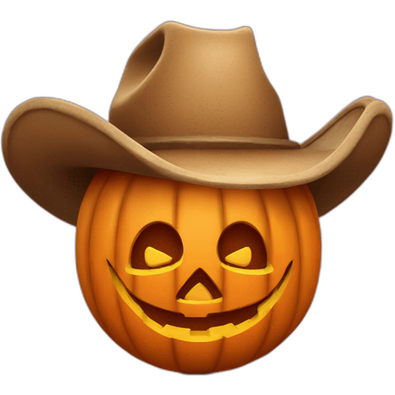 jackolantern with a cowboy hat emoji