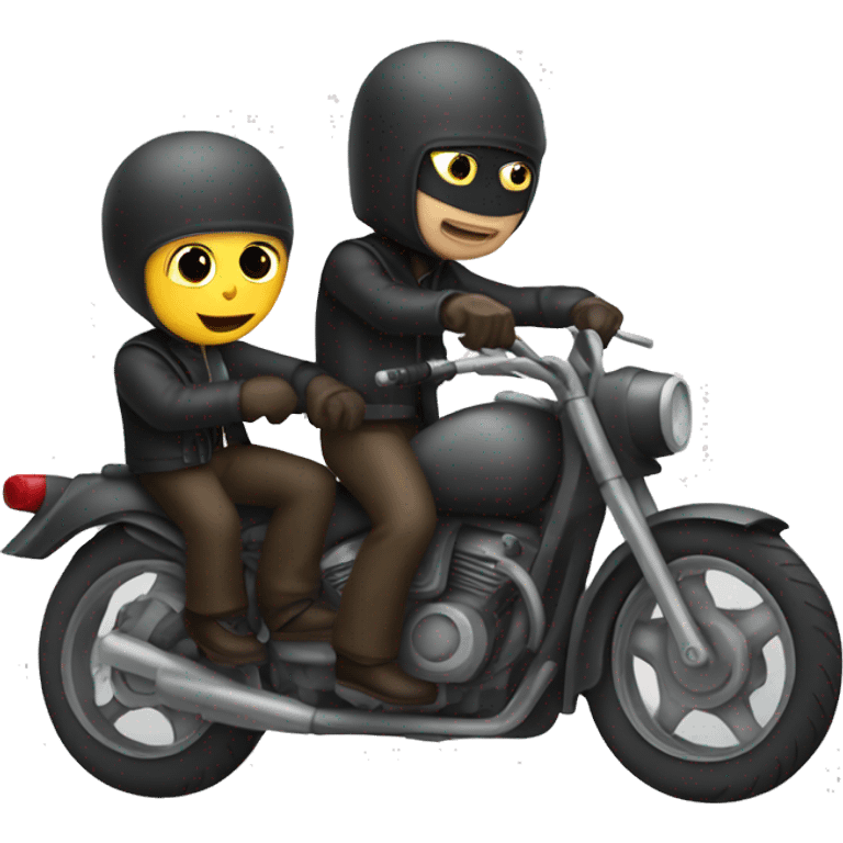 two thieves on a motorcycle like emoji whatsapp emoji