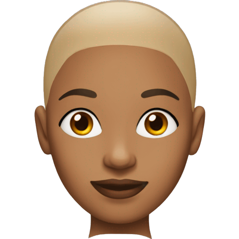 Bald head lesbian African American woman emoji