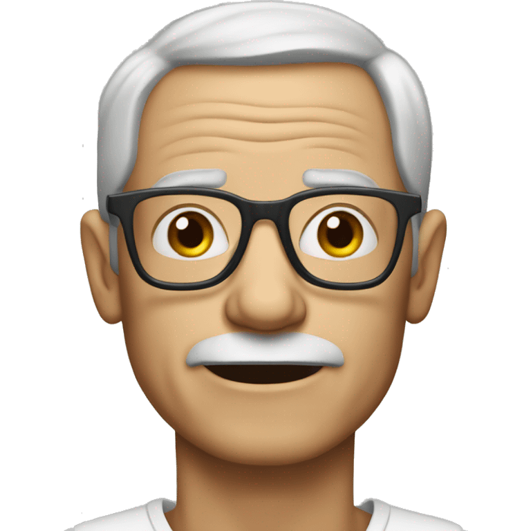 skinny 60 year old white man with glasses emoji