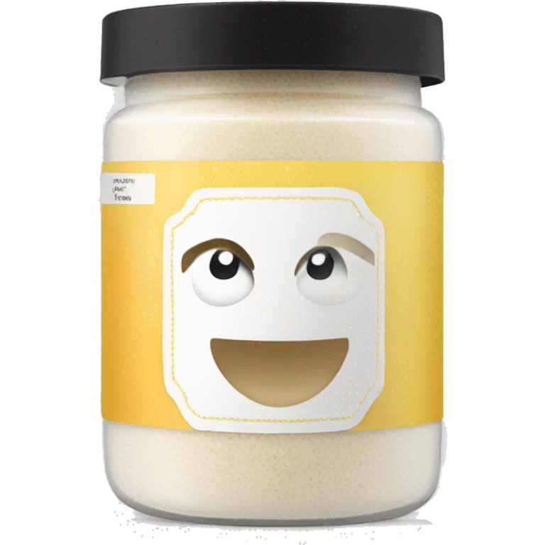 body scrub pot with label emoji