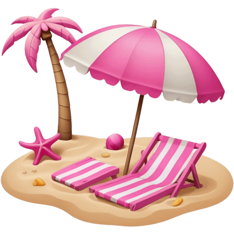 Pink,items,beached themed emoji