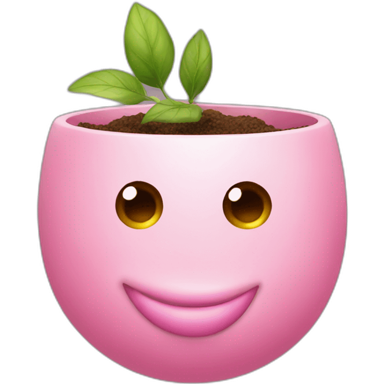 nose with a pink pot emoji