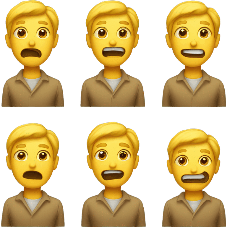 mewing emoji, classic yellow face style of emoji emoji