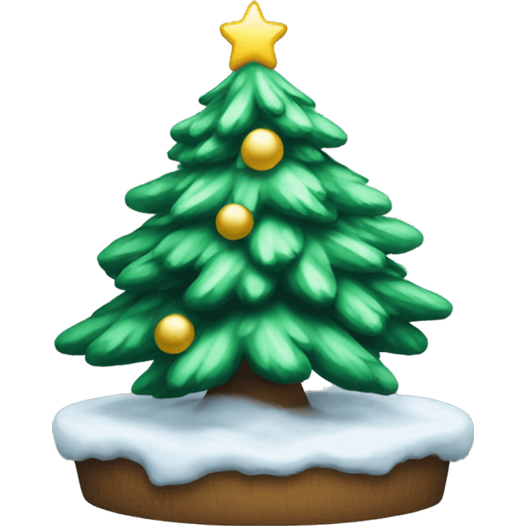 Snowy Christmas tree emoji