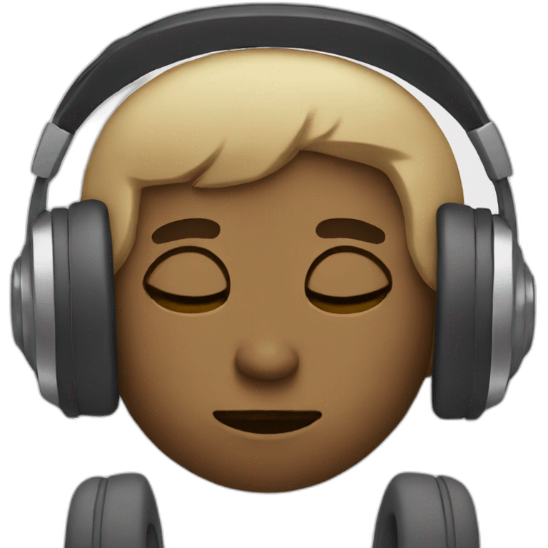 Dude with headphones sleeping emoji