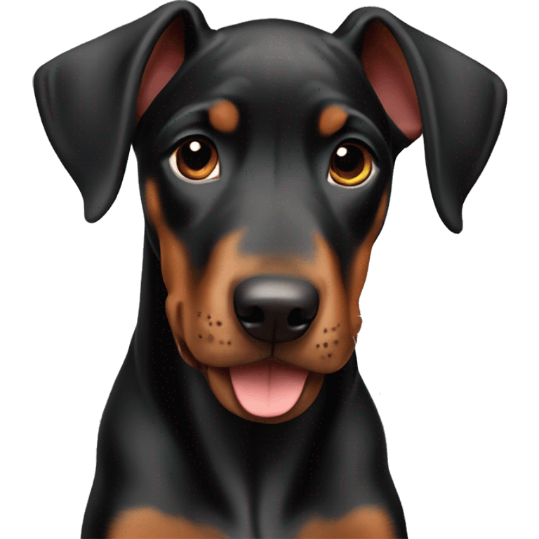 European Doberman Pinscher Puppy emoji