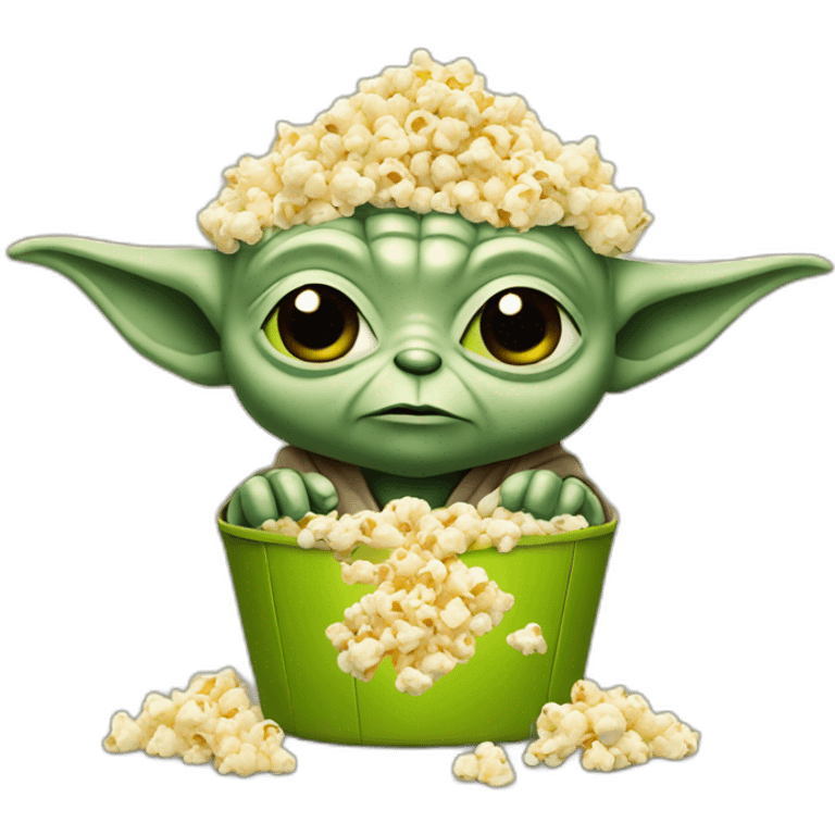 Yoda tiens popcorn emoji