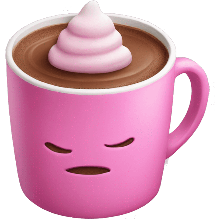 pink hot chocolate emoji