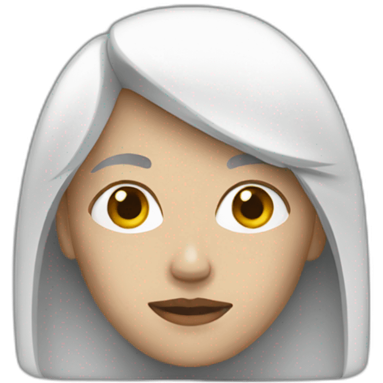 white woman overhelmed emoji