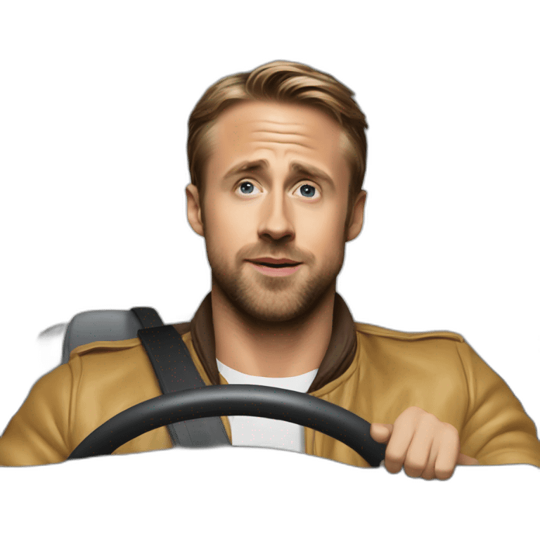 Ryan gosling saying « i drive » emoji