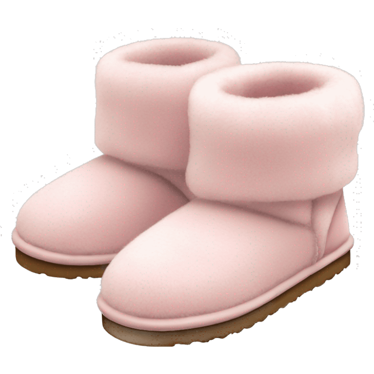 fuzzy slippers uggs light pink/ emoji