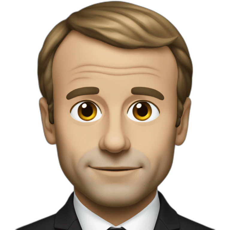 emmanuel macron en noir emoji