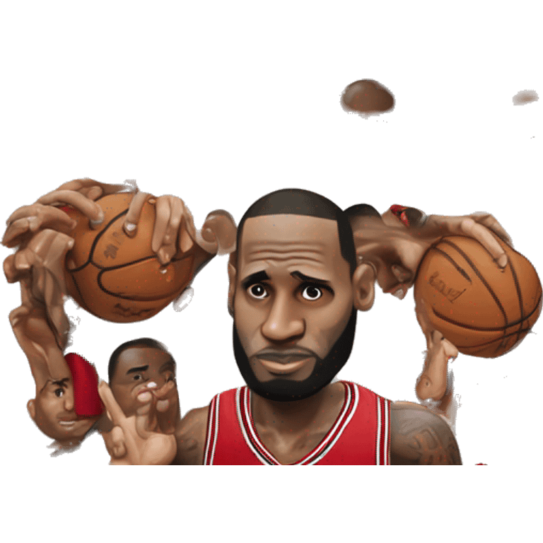 Lebron james and michael jordan cartoon emoji