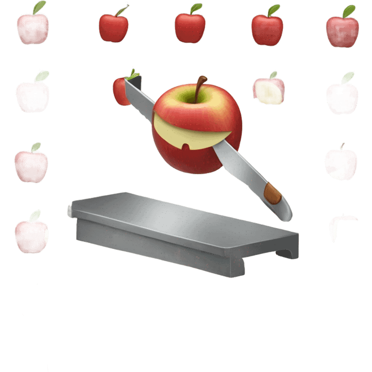 Apple man being sliced emoji