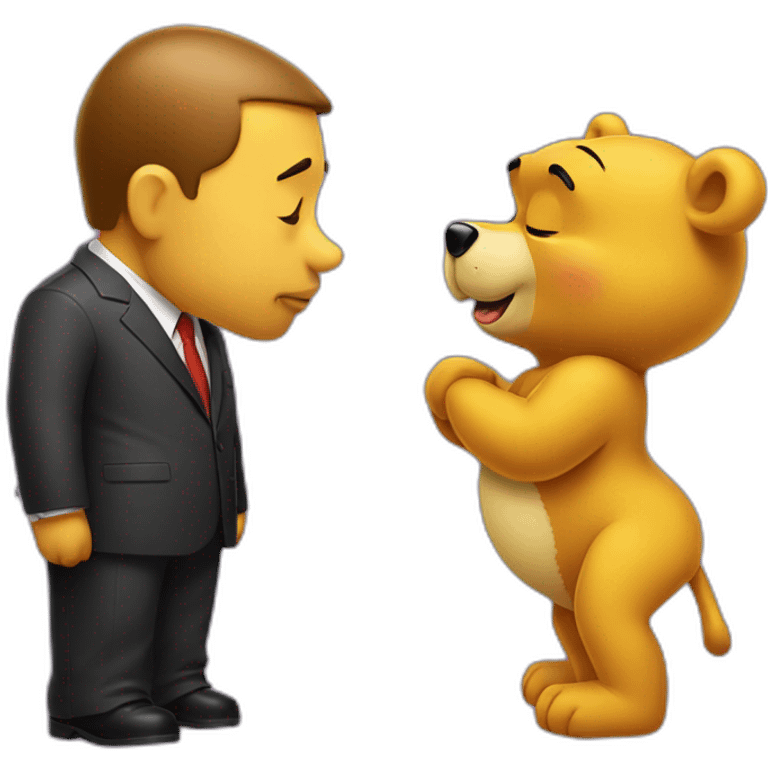 winnie the poo kissing xi jinping emoji