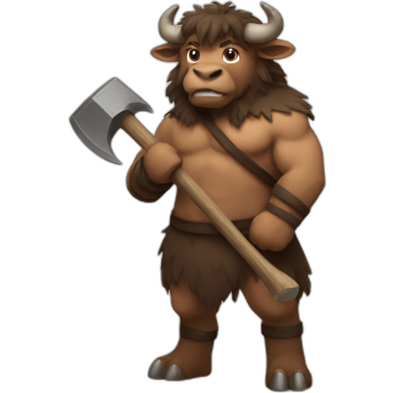 male tauros with ax emoji