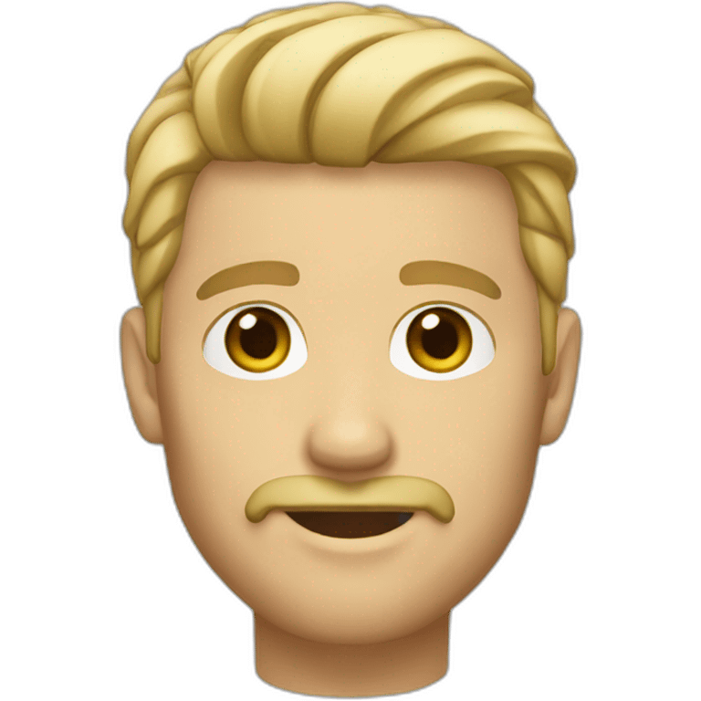 blonde hair goatee, tanned white skin emoji