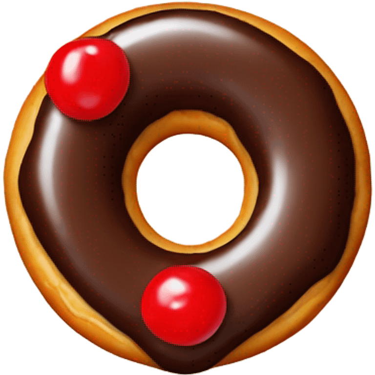 Donut with a cherry on top emoji