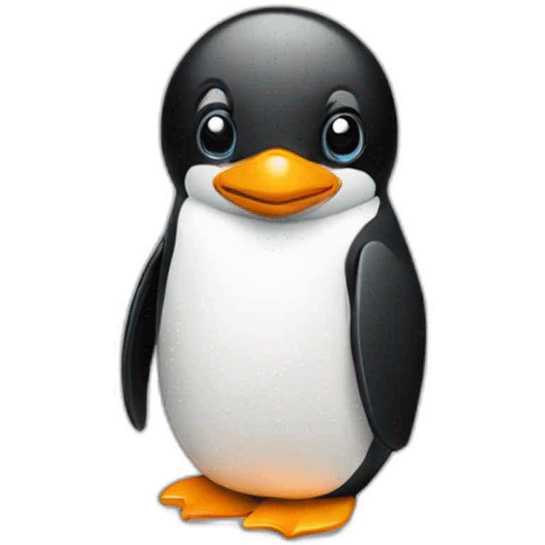 penguin with nomachine logo emoji