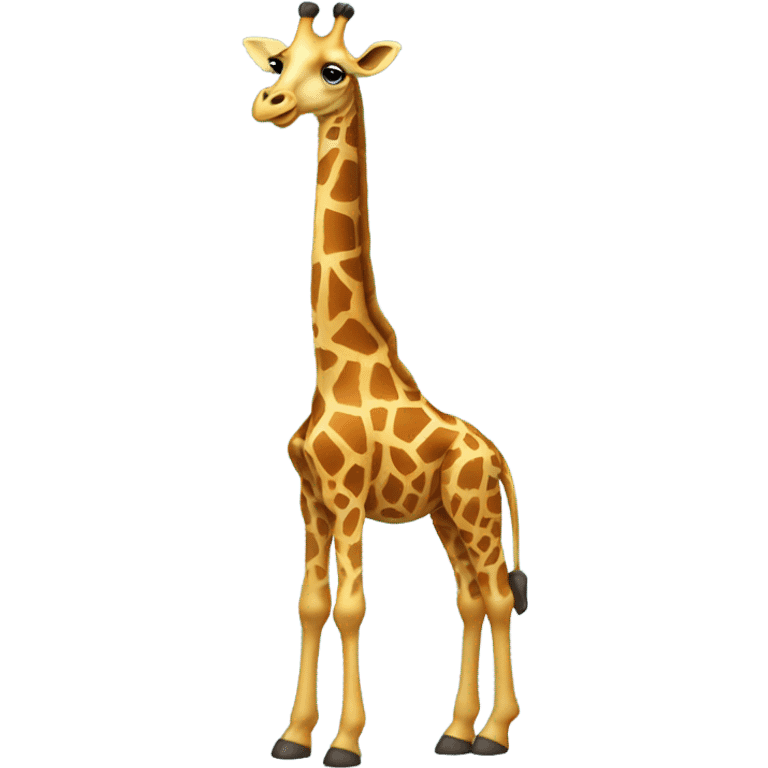 Giraffe with gun emoji