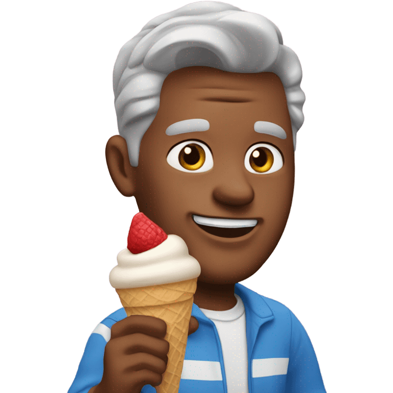 Ken Carson eating a ice cream cone emoji