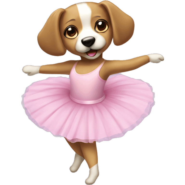 Perrita con tutú de ballet  emoji