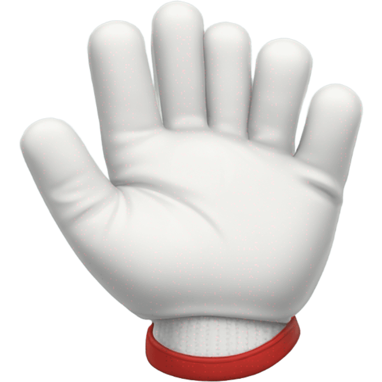 Wave with white Mario glove emoji