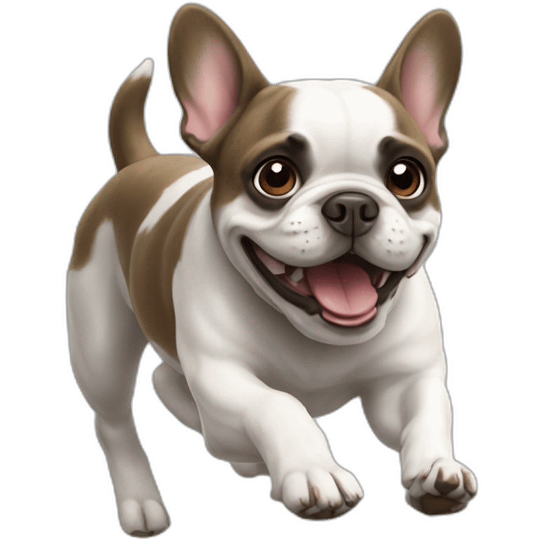 FRENCH BULLDOg running emoji