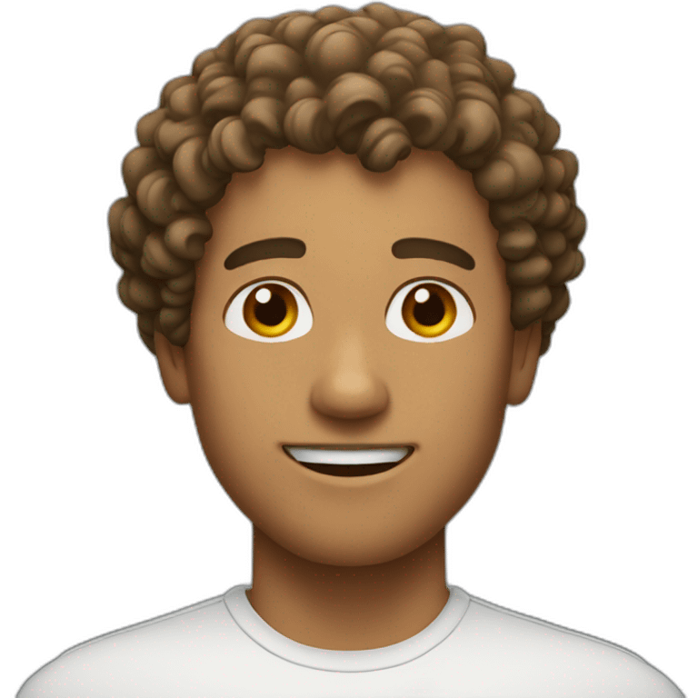 guy with curly hair emoji