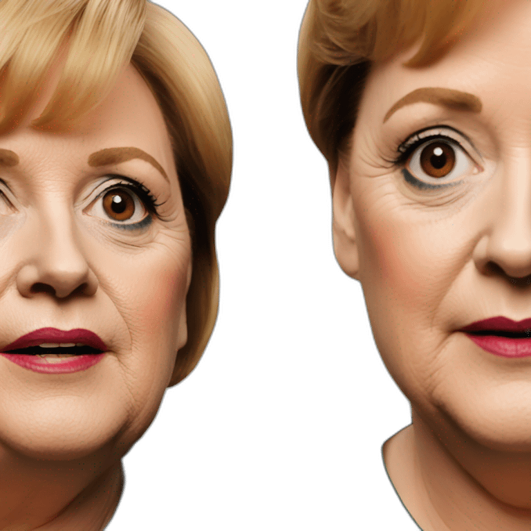 Angela merkel clown makeup emoji