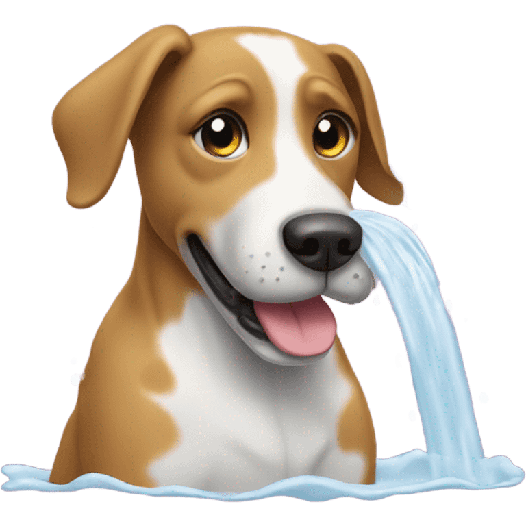 Dog taking a shower  emoji