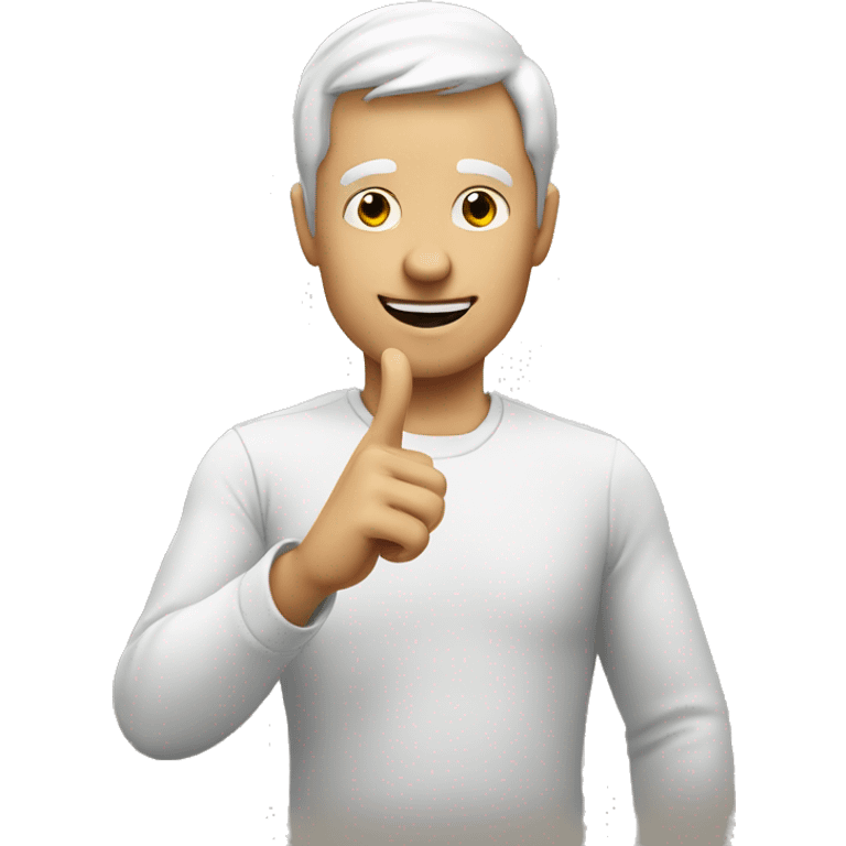 A white men doing ok sign with his thumb emoji