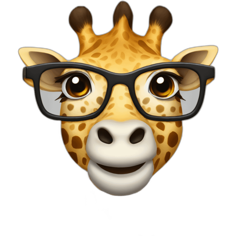 girafa de oculos emoji