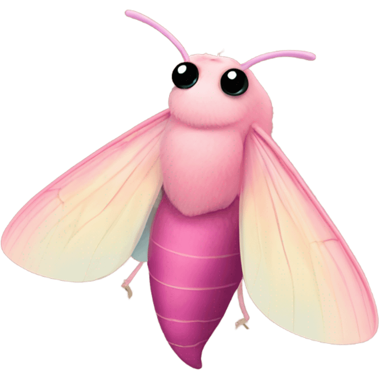 Cute Rosy maple moth emoji