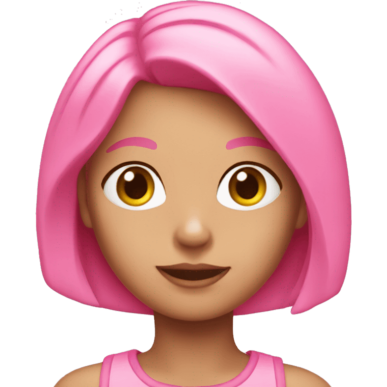 girl pink bob emoji