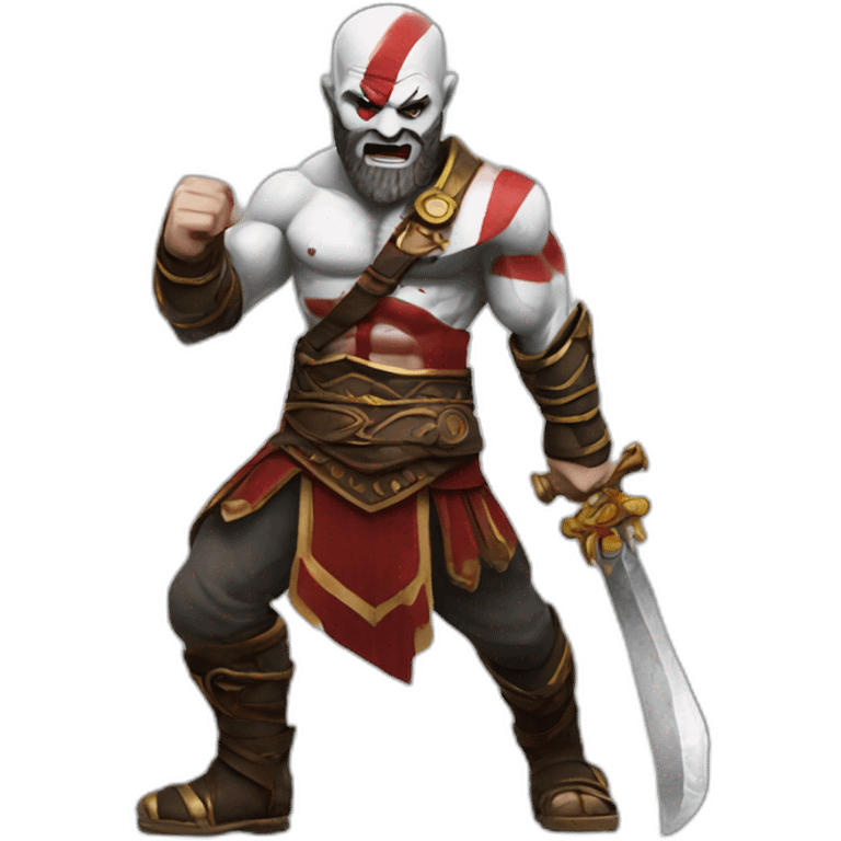 Kratos celebrating emoji