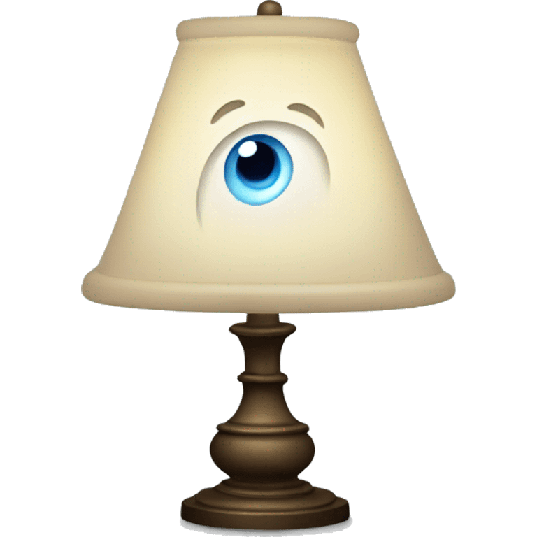 Lamp with blue eyes emoji