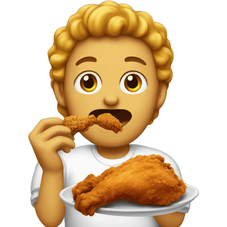  person eating fried chicken emoji