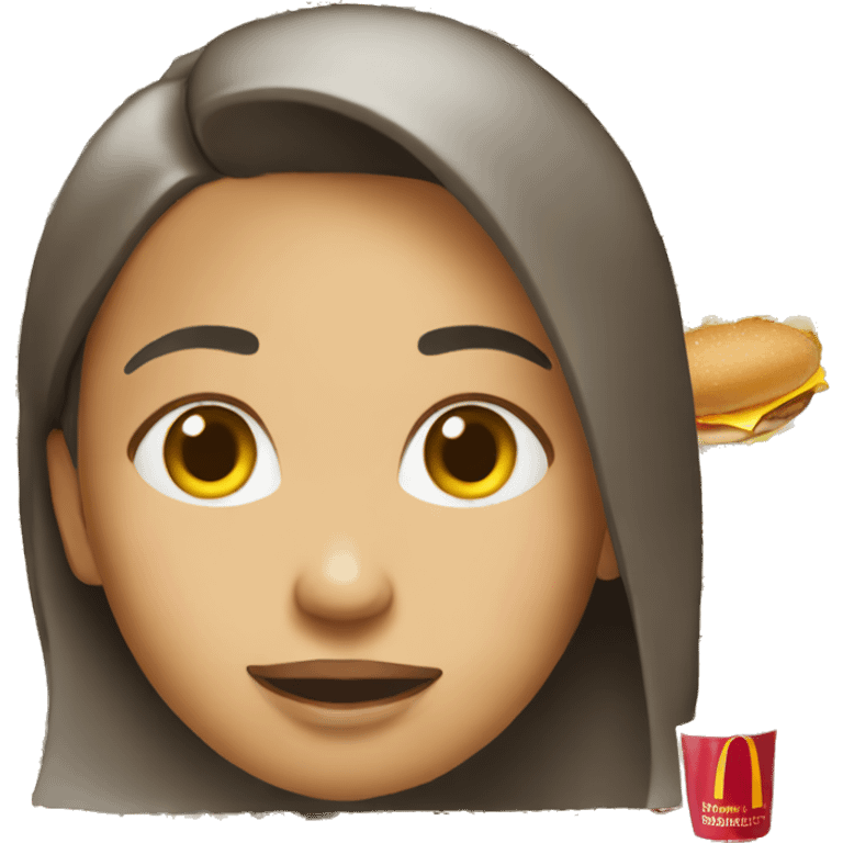 girl who loves mcdonalds emoji