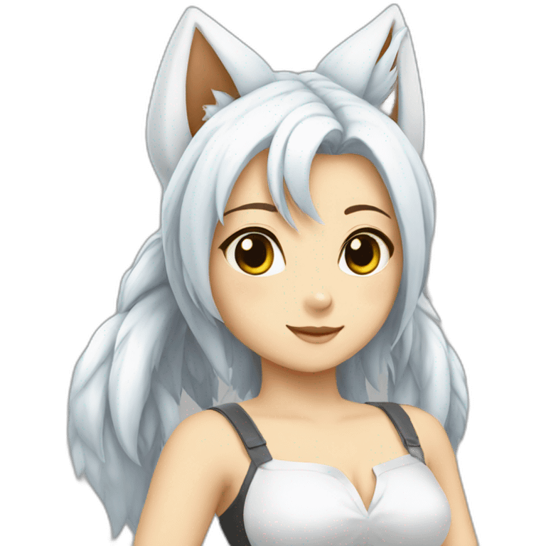 twintails-white-fox emoji