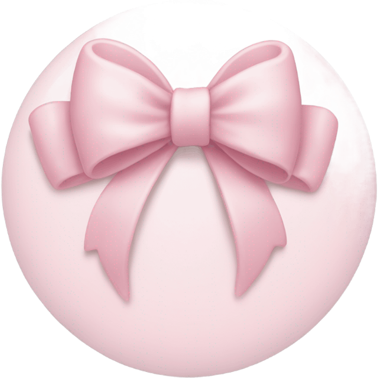 Pastel pink heart with white bow emoji