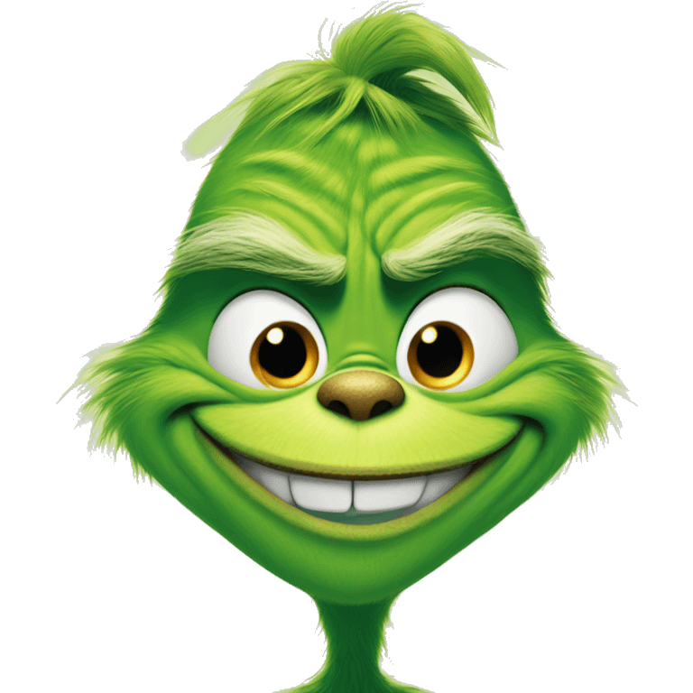 The Grinch smiling emoji