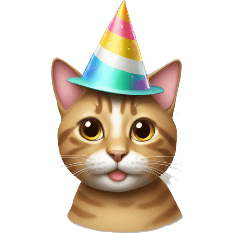 Cat with party hat  emoji