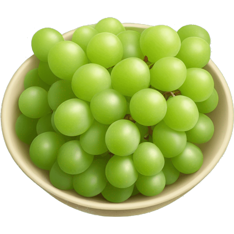 bowl of green Grapes  emoji