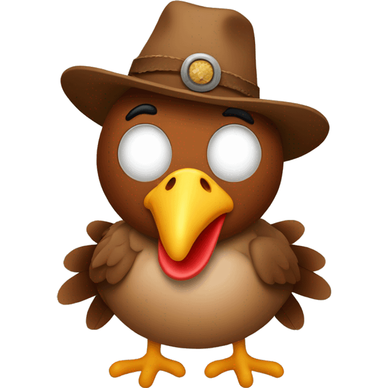 Turkey wearing cowboy hat emoji