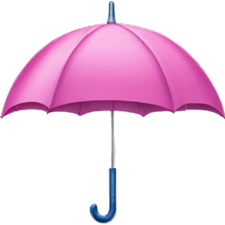 Pink umbrella with blue rain drops emoji