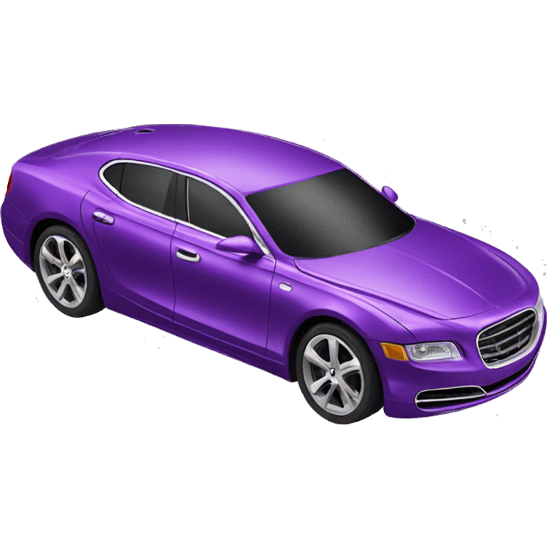 Flying luxury car purple emoji